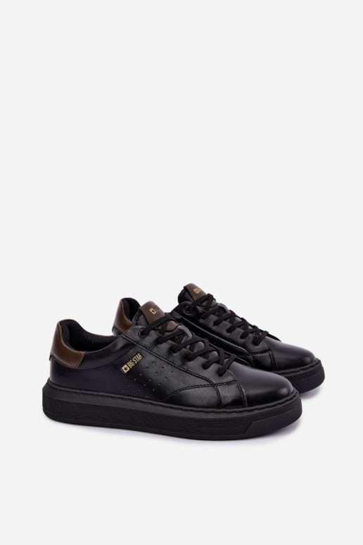 Schwarze Herren Sneakers mit Plattform Big Star UU174291