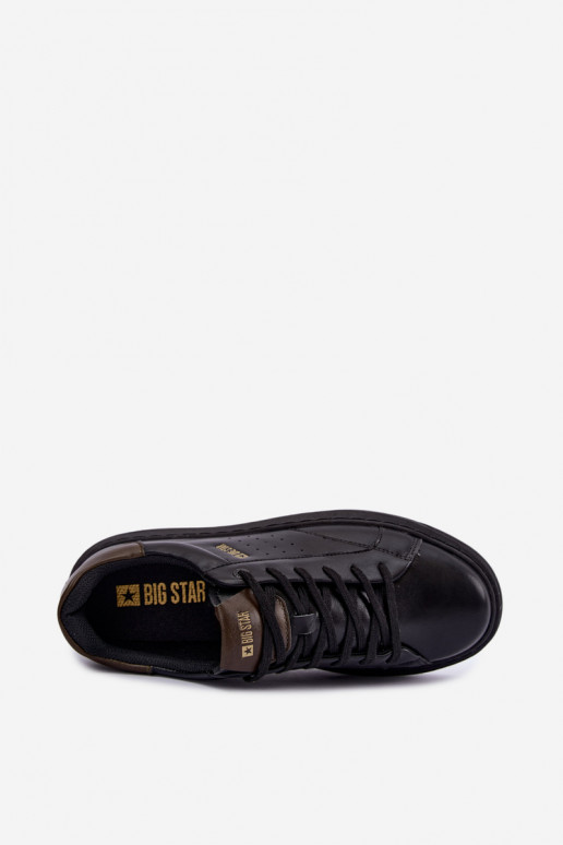 Schwarze Herren Sneakers mit Plattform Big Star UU174291