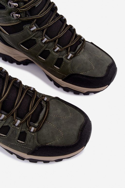 Grüne gefütterte Herren Wanderschuhe Big Star UU174315