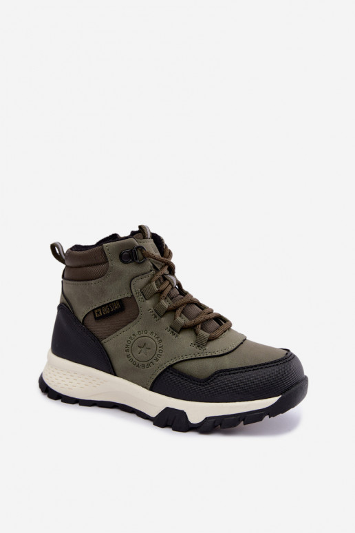 Grüne gefütterte Kinderstiefel Big Star UU374001