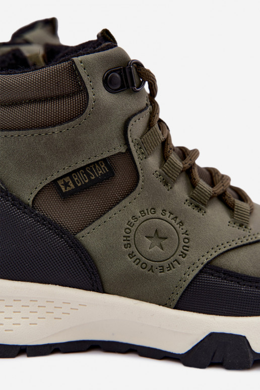 Grüne gefütterte Kinderstiefel Big Star UU374001