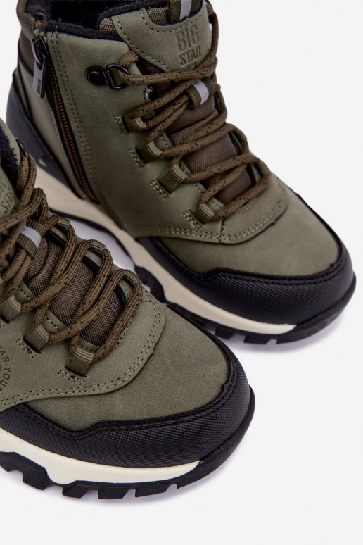Grüne gefütterte Kinderstiefel Big Star UU374001