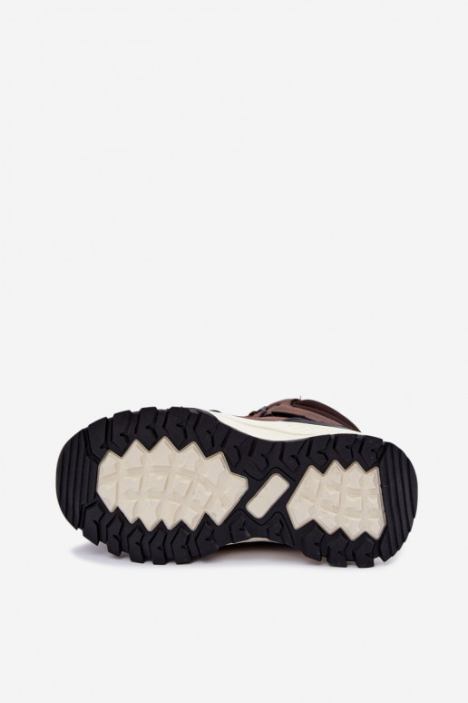 Dunkelbraune gefütterte Kinderstiefel Big Star UU374003
