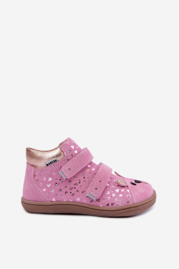 Rosa Kinderschuhe mit Herzen Bartek 8631965 2