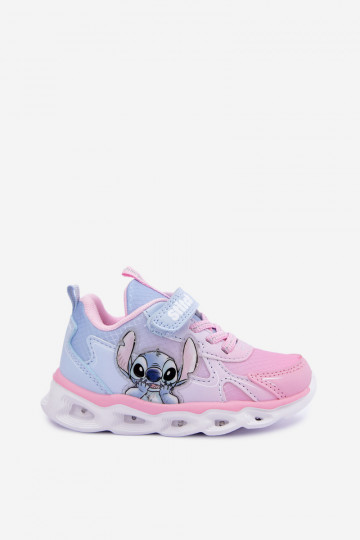 Kinder Sneaker Stitch mit glitzernder Sohle 8703815 in Rosa-Blau 2