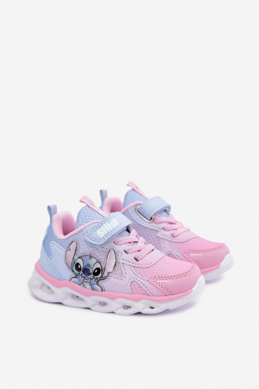 Kinder Sneaker Stitch mit glitzernder Sohle 8703815 in Rosa-Blau