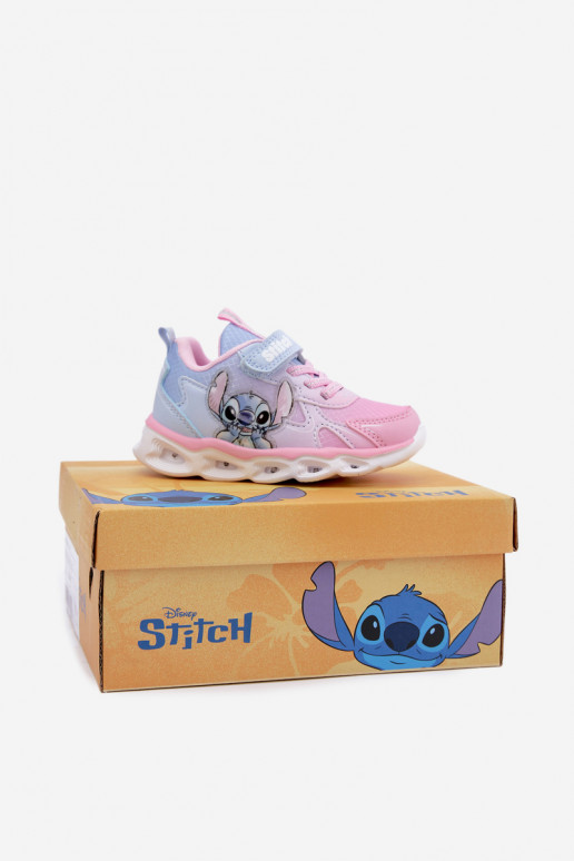 Kinder Sneaker Stitch mit glitzernder Sohle 8703815 in Rosa-Blau