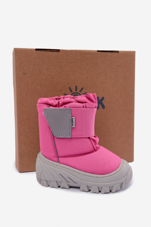 Kinder Schneestiefel mit Klettverschlüssen Bartek 11626012 in Rosa