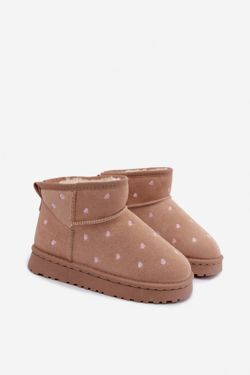 Kinder Schneestiefel mit Herzen in Sand Gracina