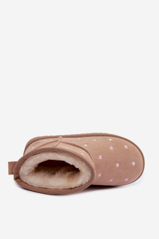 Kinder Schneestiefel mit Herzen in Sand Gracina