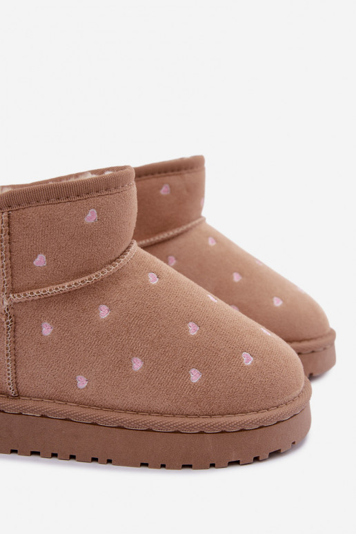 Kinder Schneestiefel mit Herzen in Sand Gracina