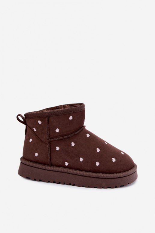 Kinder Schneestiefel mit Herzen in Schokolade Gracina
