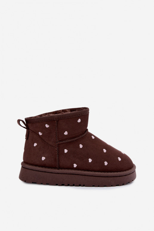 Kinder Schneestiefel mit Herzen in Schokolade Gracina