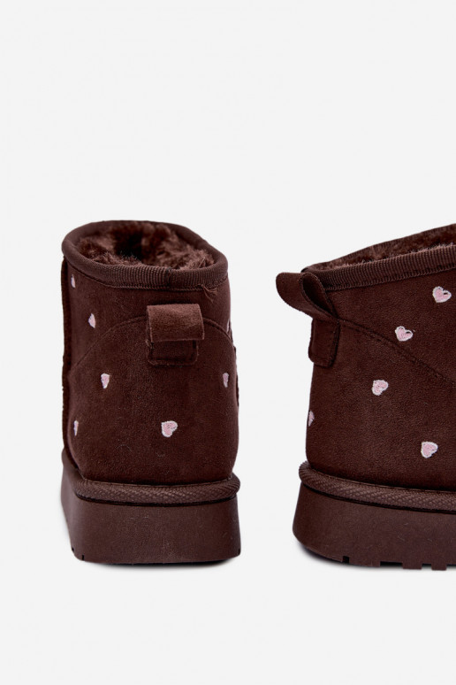 Kinder Schneestiefel mit Herzen in Schokolade Gracina