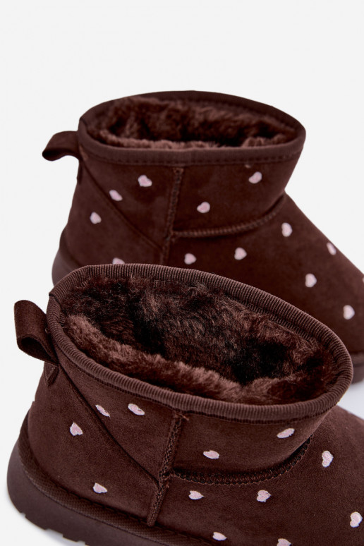 Kinder Schneestiefel mit Herzen in Schokolade Gracina