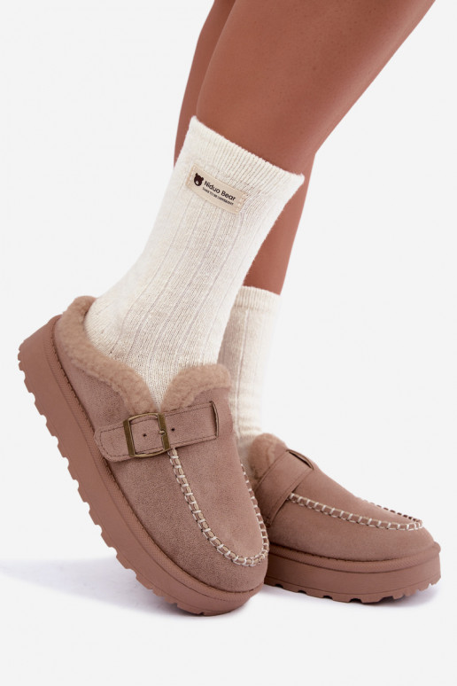 Damen Schneestiefel mit Schnallen in Sand Saldora