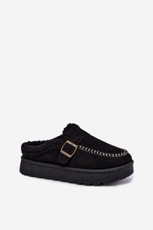 Damen Schneestiefel mit Schnallen in Schwarz Saldora