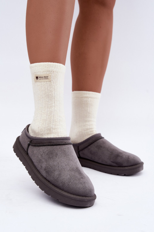 niedrige Damen Schneestiefel in Grau Rosmina
