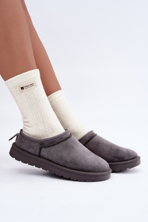 niedrige Damen Schneestiefel in Grau Rosmina