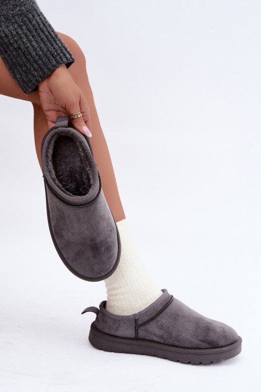 niedrige Damen Schneestiefel in Grau Rosmina
