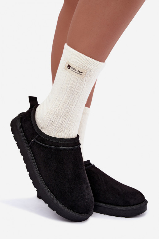 niedrige Damen Schneestiefel in Schwarz Rosmina
