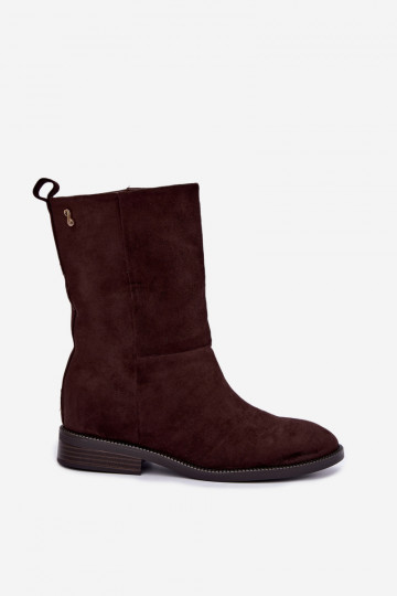 sich Zuarm laufen Stiefel mit breiten Absätzen CzekoladoZue Peronne 2