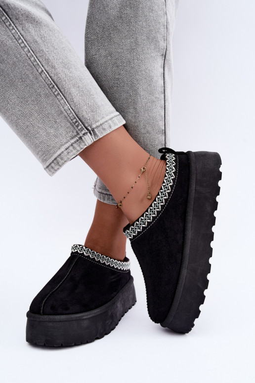 Niedrig Schneestiefel FemininHaftem mit einer Plattform schZuarze Farbe Ermöglichtrirya