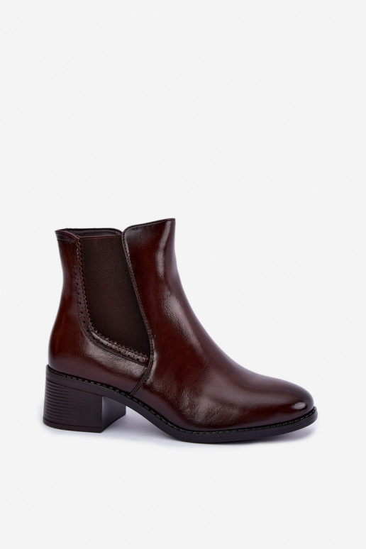 stylische Stiefel Feminin Klocke dunkelbraun Dalmora