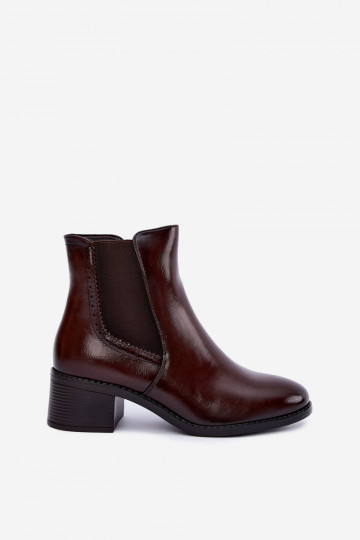 stylische Stiefel Feminin Klocke dunkelbraun Dalmora 2