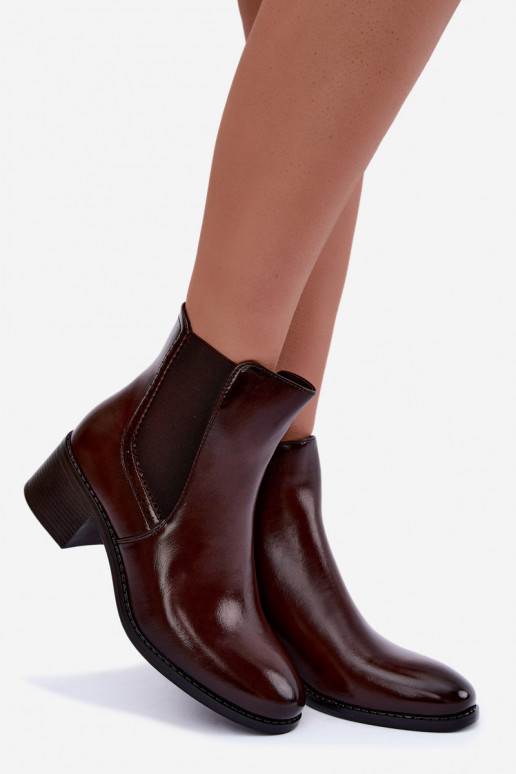 stylische Stiefel Feminin Klocke dunkelbraun Dalmora