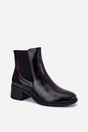 stylische Stiefel Feminin Klocke schZuarze Farbe Dalmora