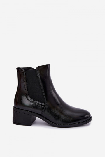 stylische Stiefel Feminin Klocke schZuarze Farbe Dalmora 2