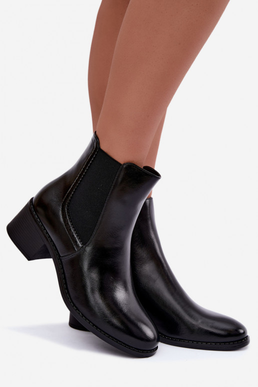 stylische Stiefel Feminin Klocke schZuarze Farbe Dalmora