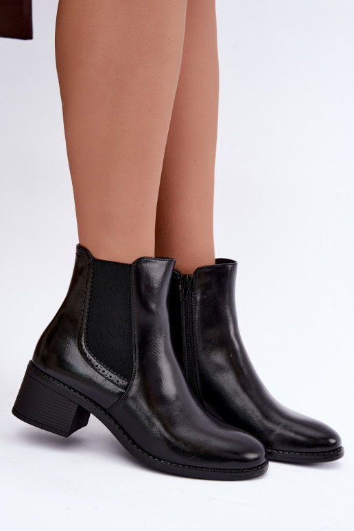 stylische Stiefel Feminin Klocke schZuarze Farbe Dalmora