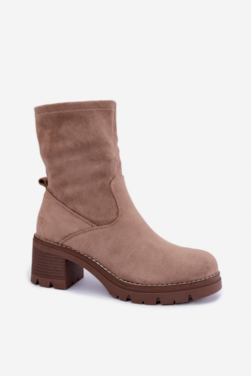Damen Stiefeletten in Sandfarbe Meldrenelle