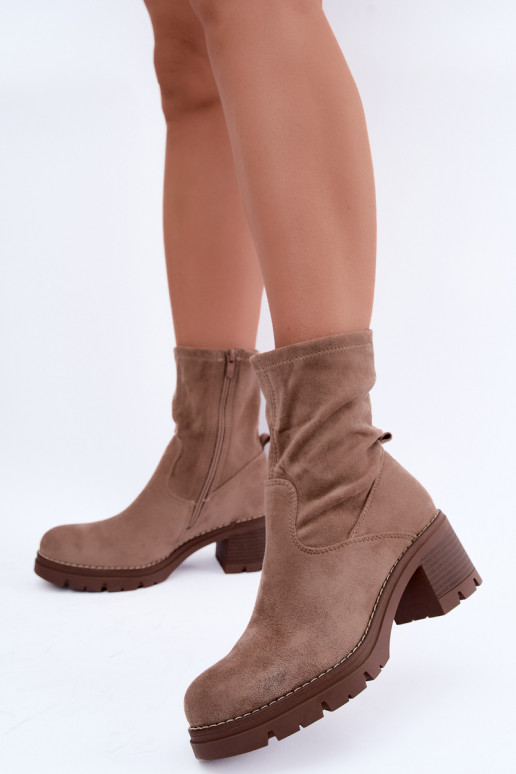 Damenstiefel Klocke Beige Meldrenelle