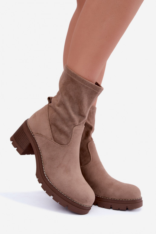 Damenstiefel Klocke Beige Meldrenelle