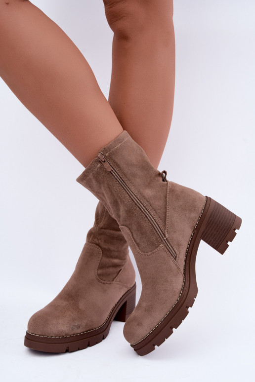 Damenstiefel Klocke Beige Meldrenelle