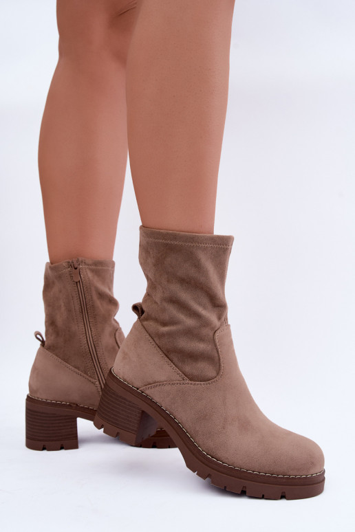 Damenstiefel Klocke Beige Meldrenelle
