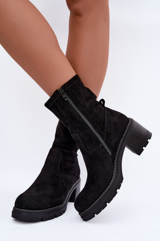 Damen Stiefeletten in schwarzer Farbe Meldrenelle