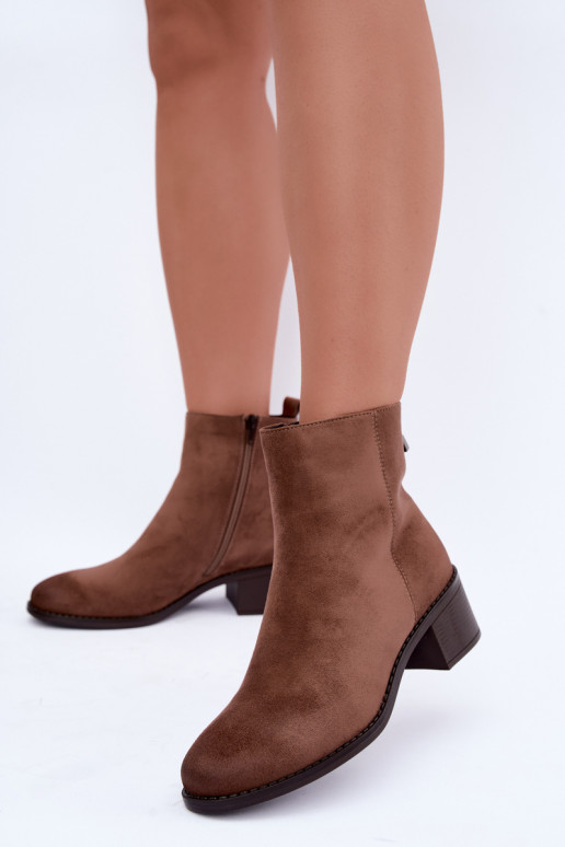 Stiefel Auf niedrigem Absatz sich Zuarm laufen Zum Schloss Beige Merselia