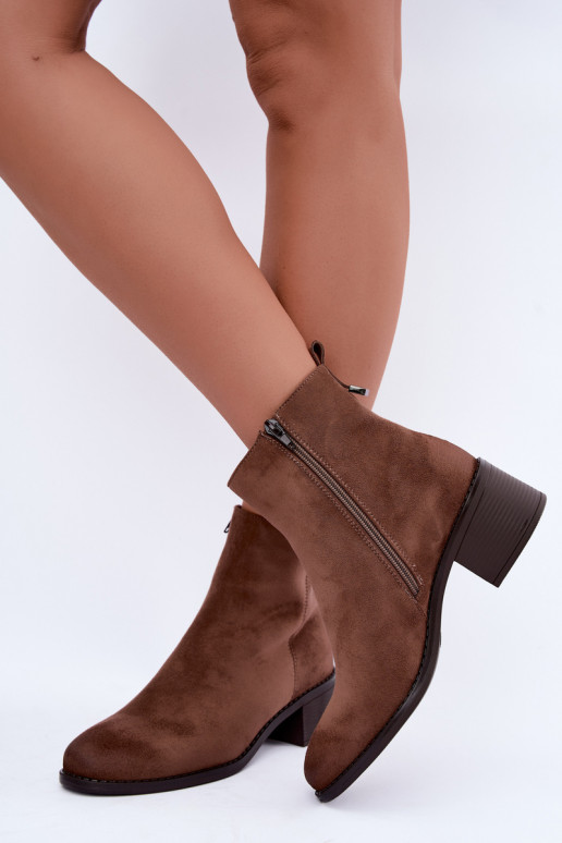 Stiefel Auf niedrigem Absatz sich Zuarm laufen Zum Schloss Beige Merselia