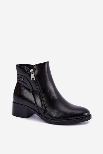 Wärmende schwarze Stiefeletten Merseline