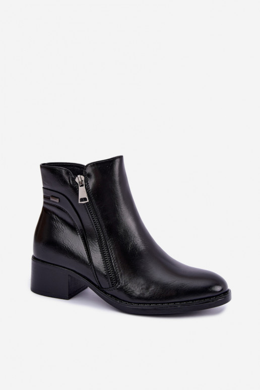 Wärmende schwarze Stiefeletten Merseline