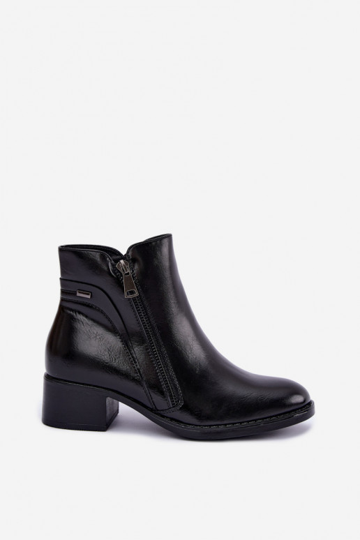 Wärmende schwarze Stiefeletten Merseline