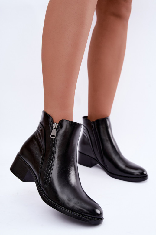 Wärmende schwarze Stiefeletten Merseline