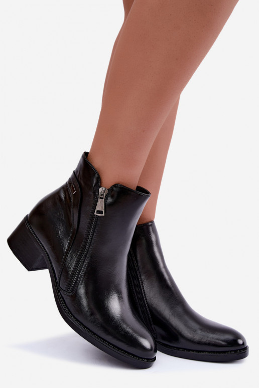 Wärmende schwarze Stiefeletten Merseline
