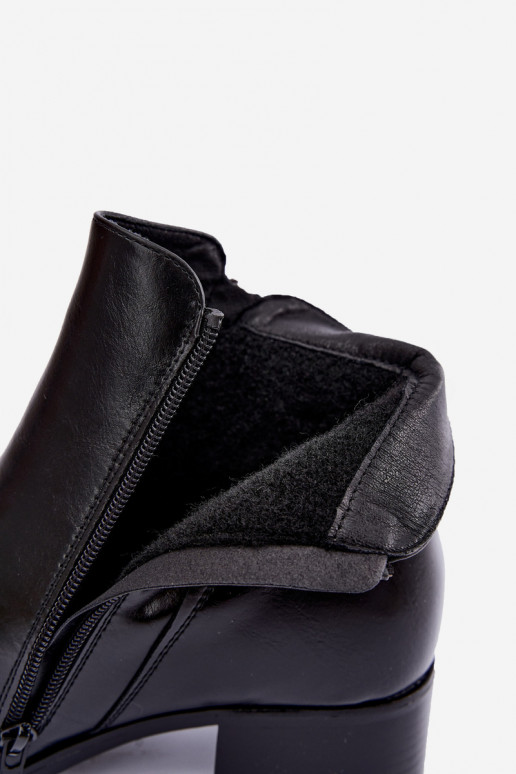 Wärmende schwarze Stiefeletten Merseline