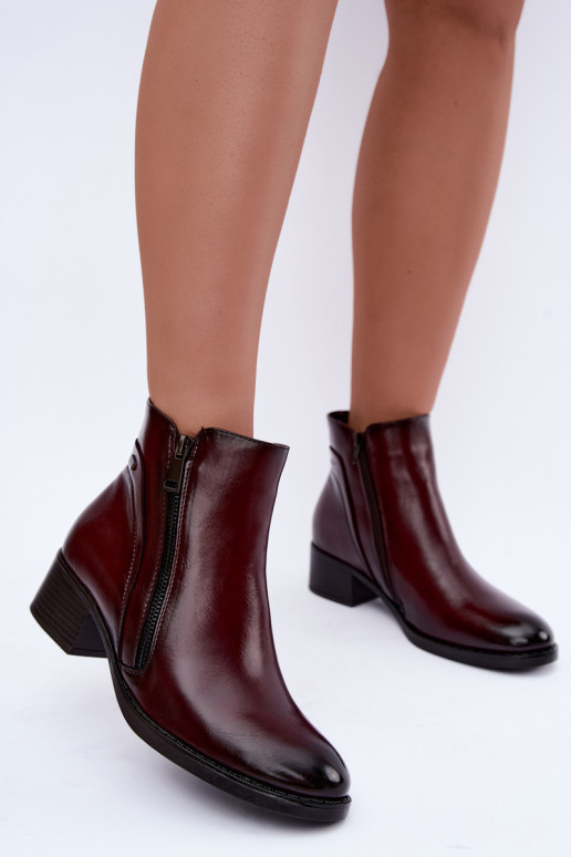 sich Zuarm laufen Stiefel Klocke Burgund Merseline