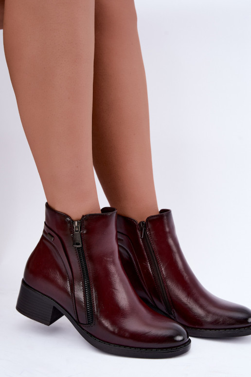 sich Zuarm laufen Stiefel Klocke Burgund Merseline